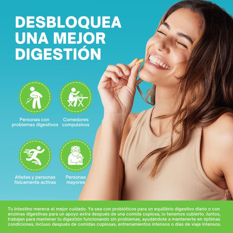 Probióticos 60 Mil Millones + 16 Enzimas